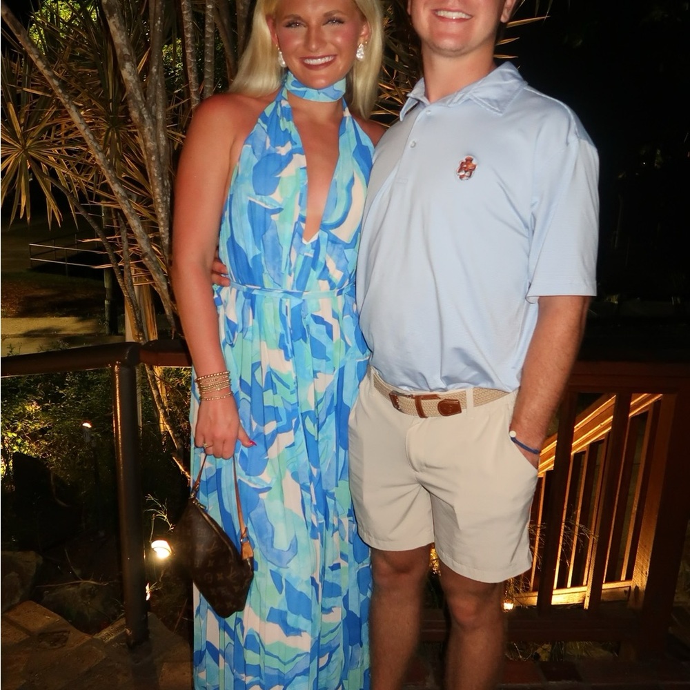 Blue jumpsuit!